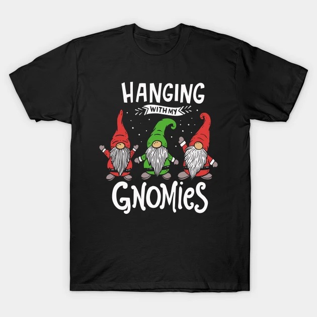 Hanging With My Gnomies Gnomes Christmas Squad T-Shirt