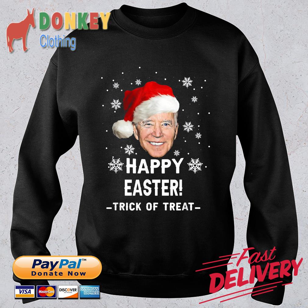 Happy Easter Trick Of Treat Santa Joe Biden Christmas Sweater