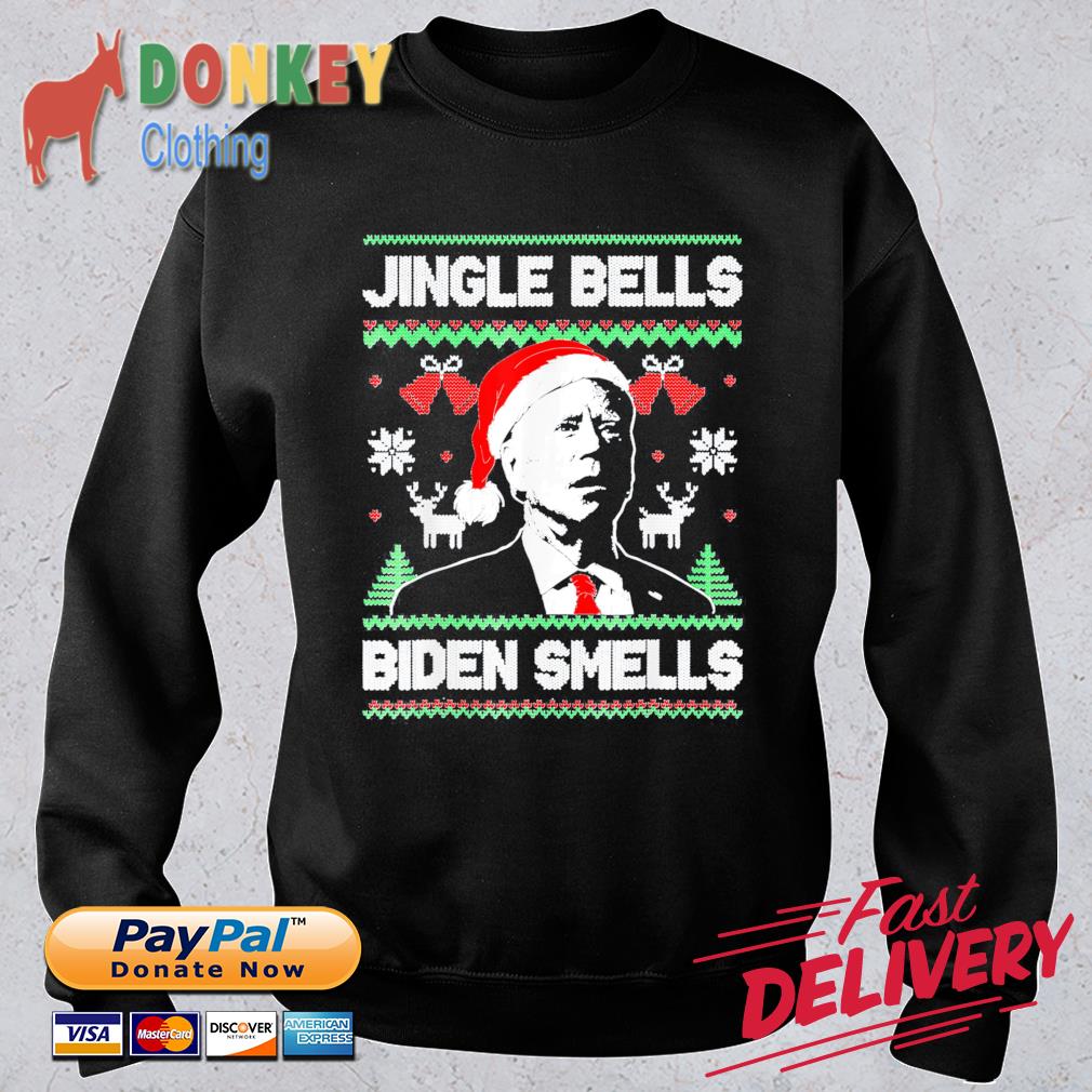 Santa hat jingle bells Biden smells Ugly Christmas sweater