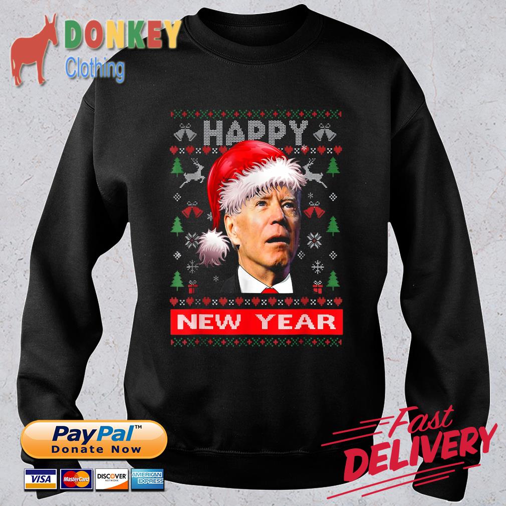 Santa Joe Biden Happy New Year Ugly Christmas sweatshirt