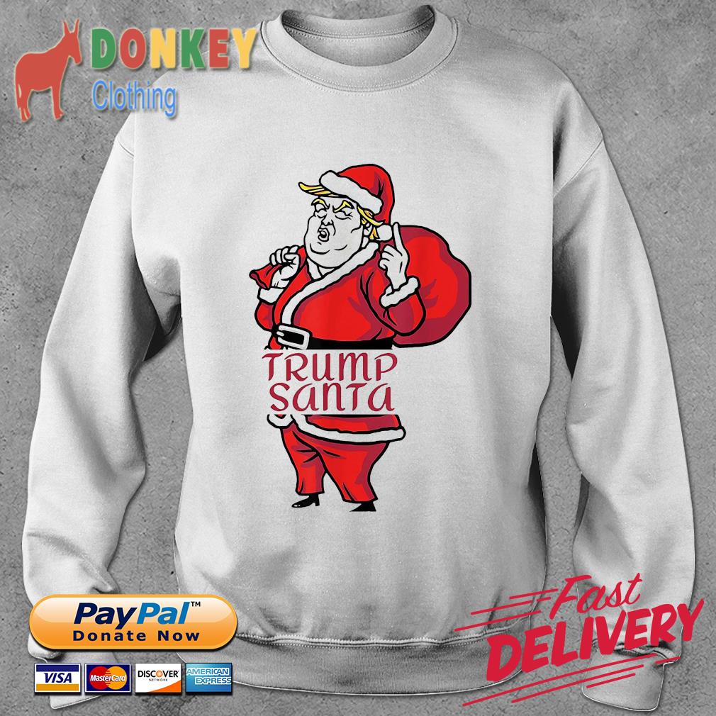 Trump Santa Elf Matching Family Group Christmas Party Pajama Sweater
