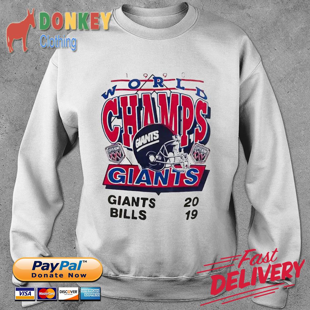 New York Giants 1990 World Champs Giants Bills shirt