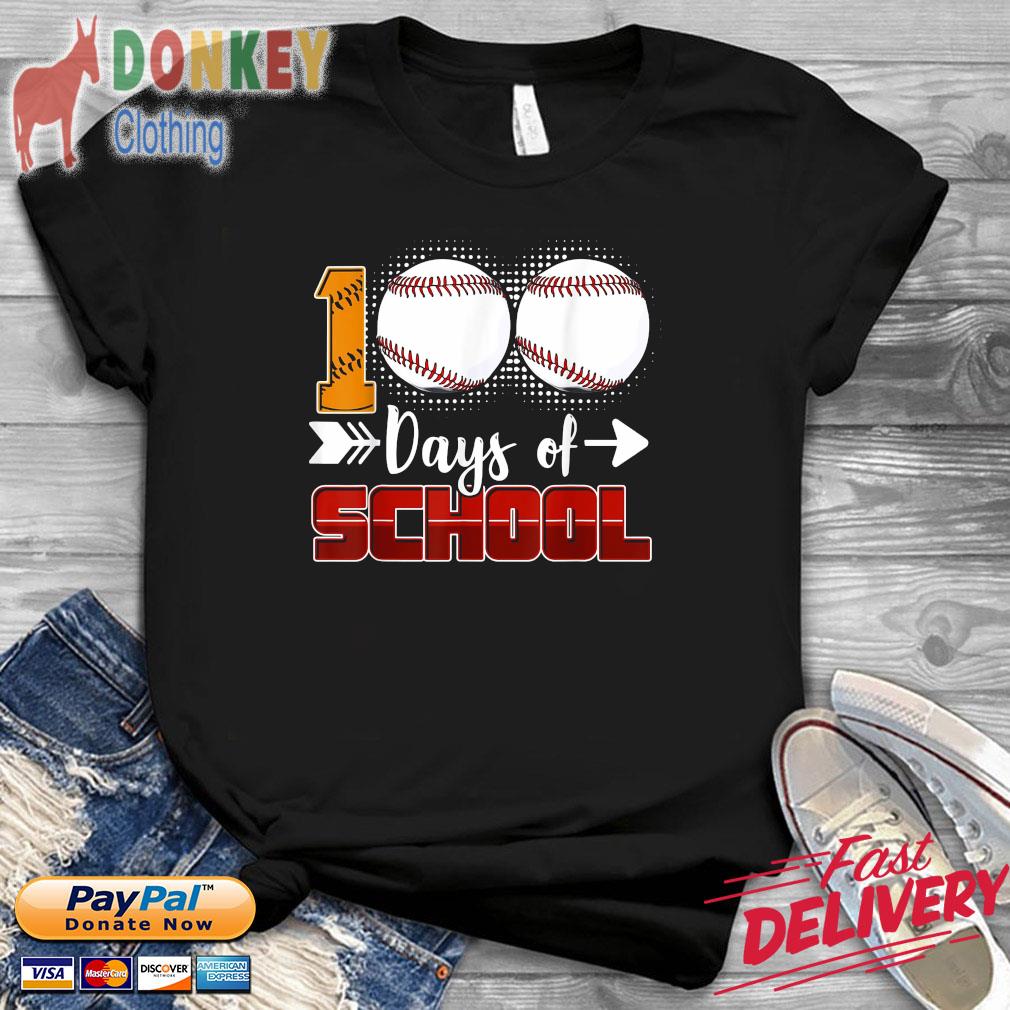 Baseball 100 days of school shirt