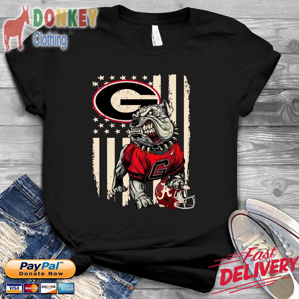 Official Georgia Bulldogs Defeat Alabama Crimson Tide American flag t-shirt