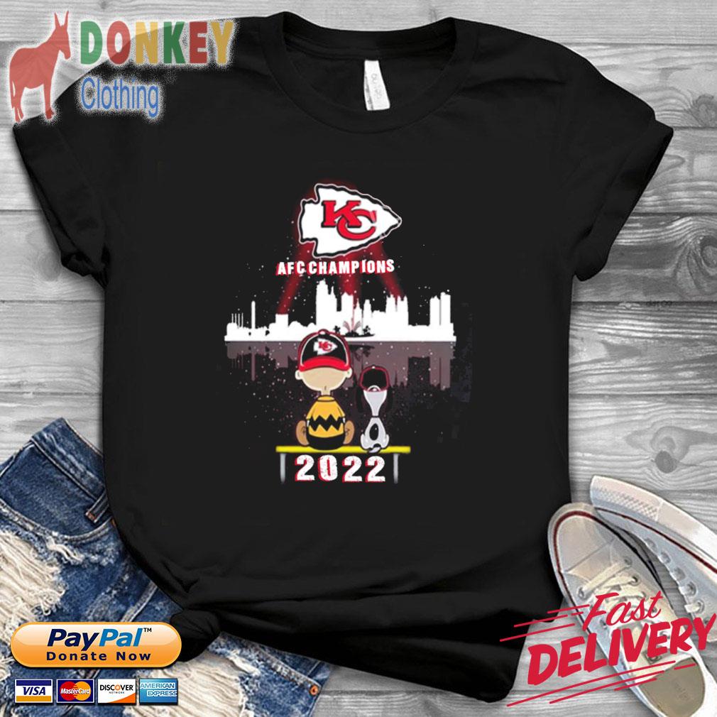 Snoopy And Charlie Brown Kansas City Chiefs 2022 AFC Champions shirt