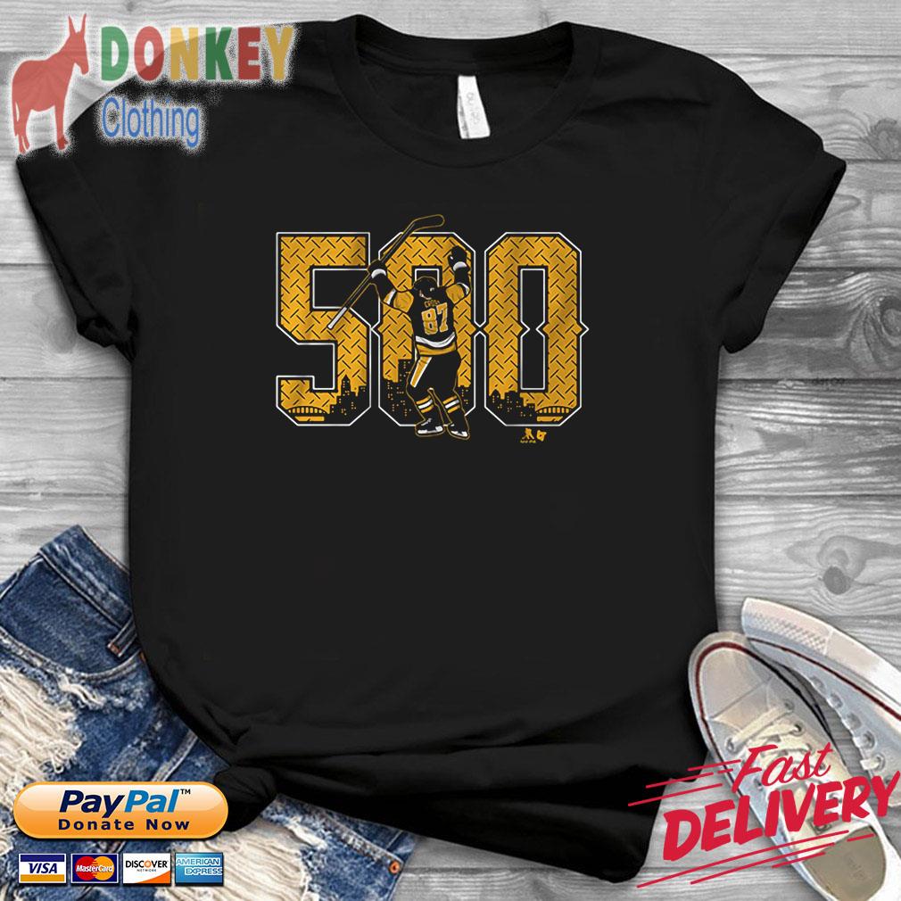 Crosby 500 goals Pittsburgh shirt