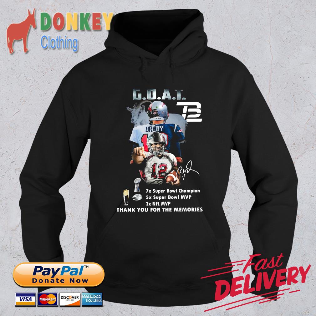 Tom Brady Goat Thank You For The Memories Signature Shirt Hoodie