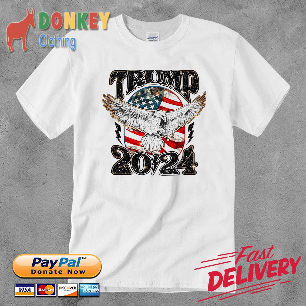 Eagle Trump Veteran 2024 American Flag Shirt