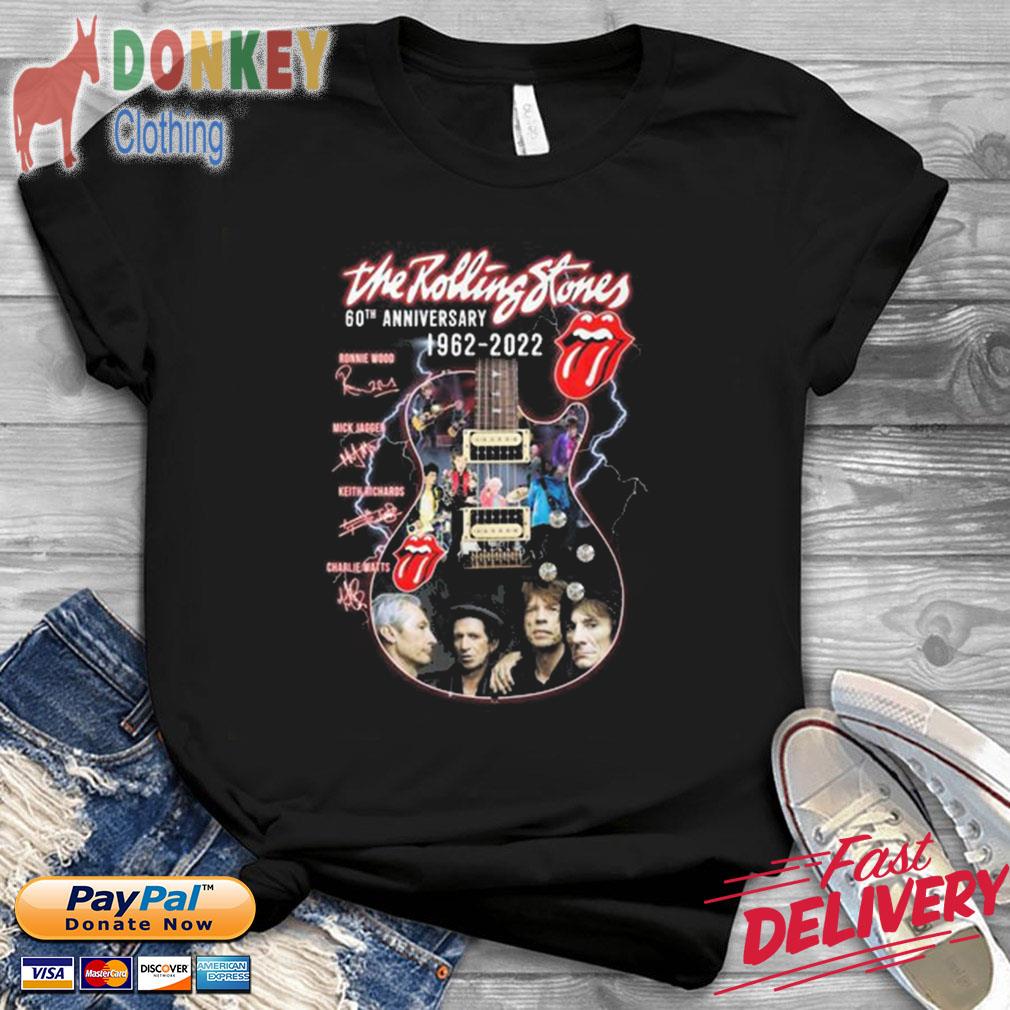 The Rolling Stones 60th anniversary 1962-2022 signatures shirt