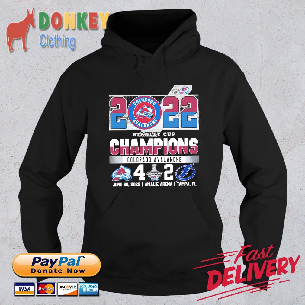 Colorado Avalanche 2022 Stanley Cup Champions Avalanche 4-2 Lightning s Hoodie