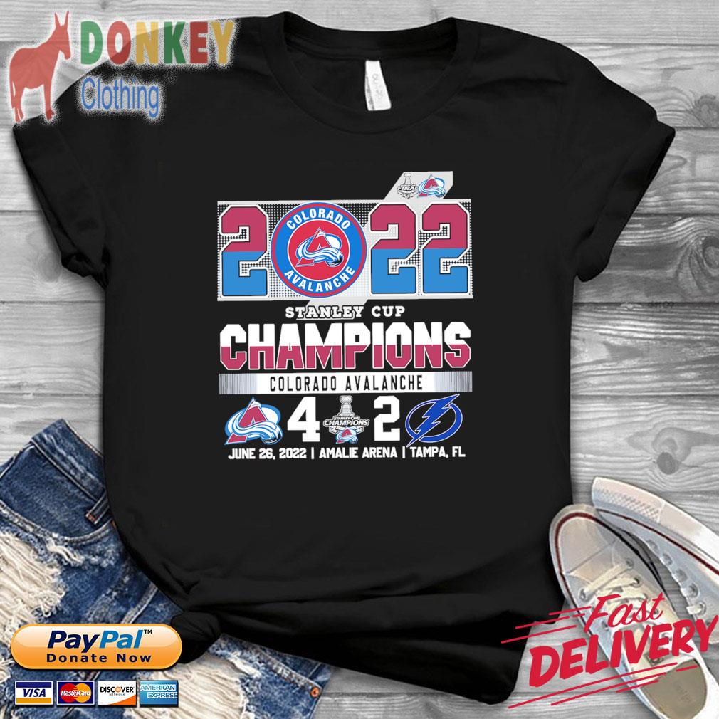 Colorado Avalanche 2022 Stanley Cup Champions Avalanche 4-2 Lightning shirt