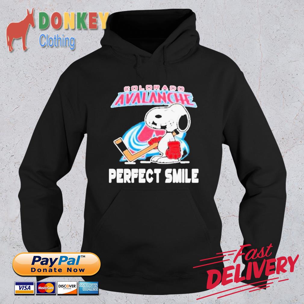 Colorado Avalanche Snoopy Perfect Smile Stanley Cup Champions Shirt Hoodie