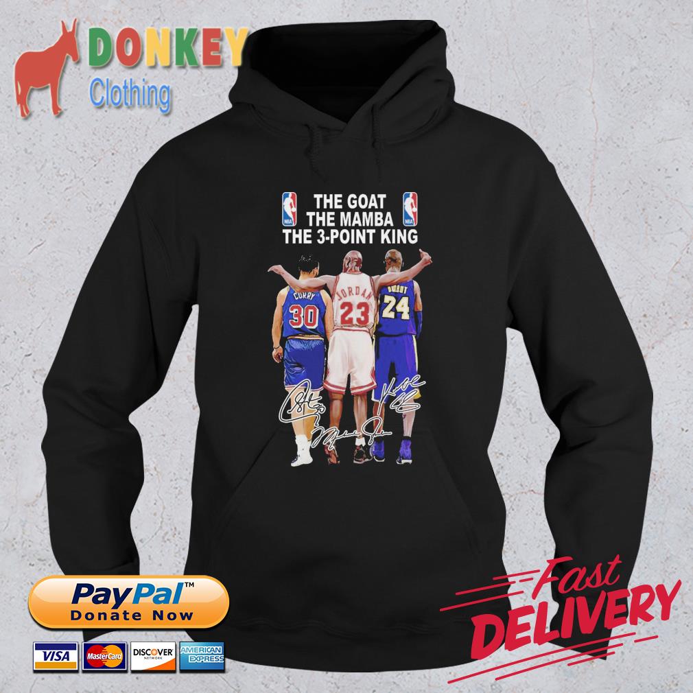 NBA The goat the mamba the 3-point Curry Jordan And Bryant signatures s Hoodie