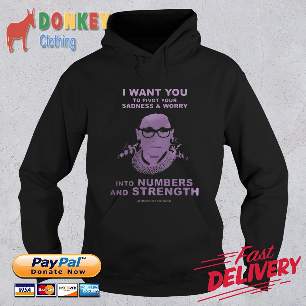 RBG I Want You To Pivot Your Sadness And Worry Into Numbers And Strength Shirt Hoodie