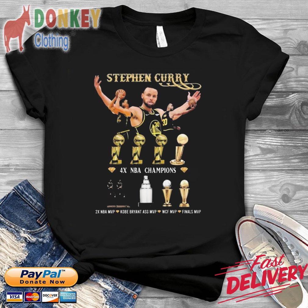 Stephen Curry 4x NBA Champions 2x NBA MVP Kobe Bryant Asg MVP WCF MVP Finals MVP shirt