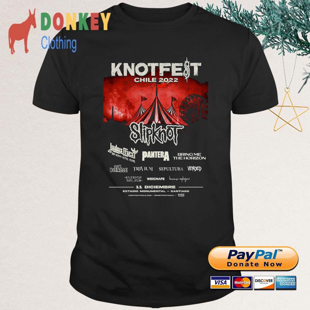 Knotfest Chile 2022 Slipknot Judas Priest 50 Heavy Metal Years Pantera Shirt