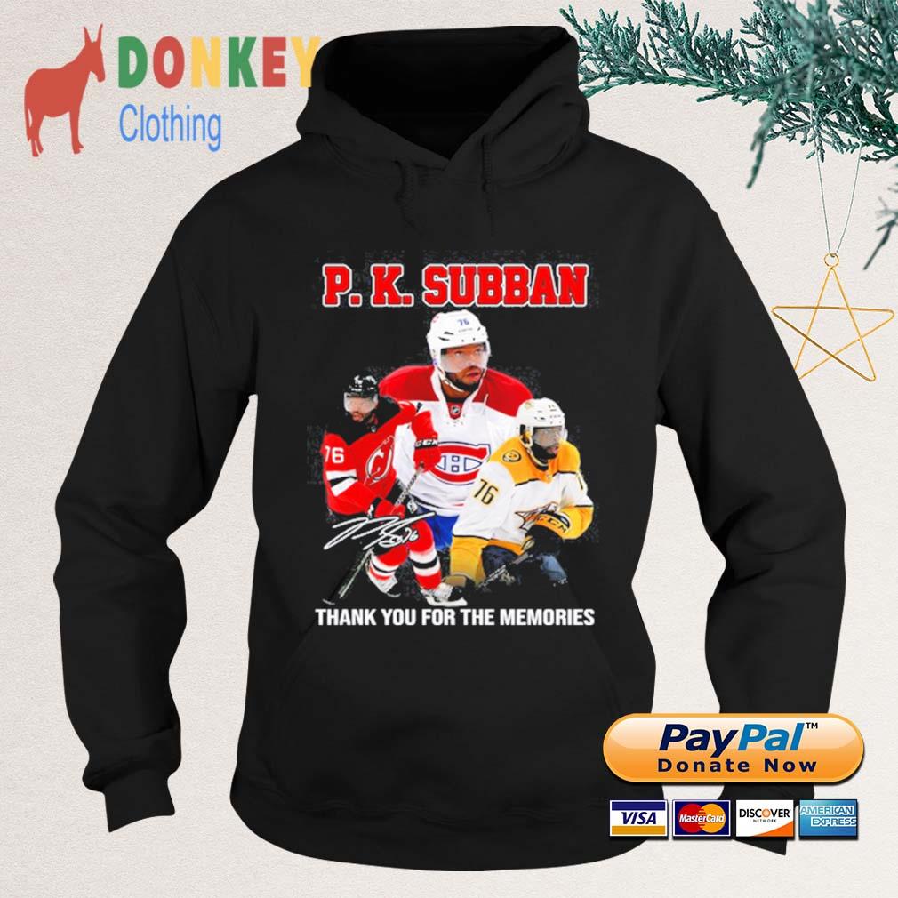 P. K. Subban Thank You For The Memories Signature s Hoodie