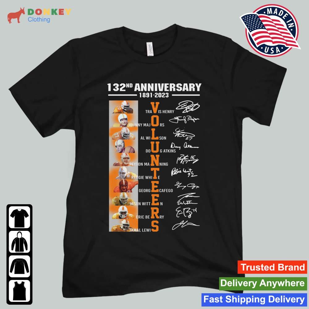 132nd Anniversary 1891 2023 Travis Henry Johnny Majors Signatures Shirt