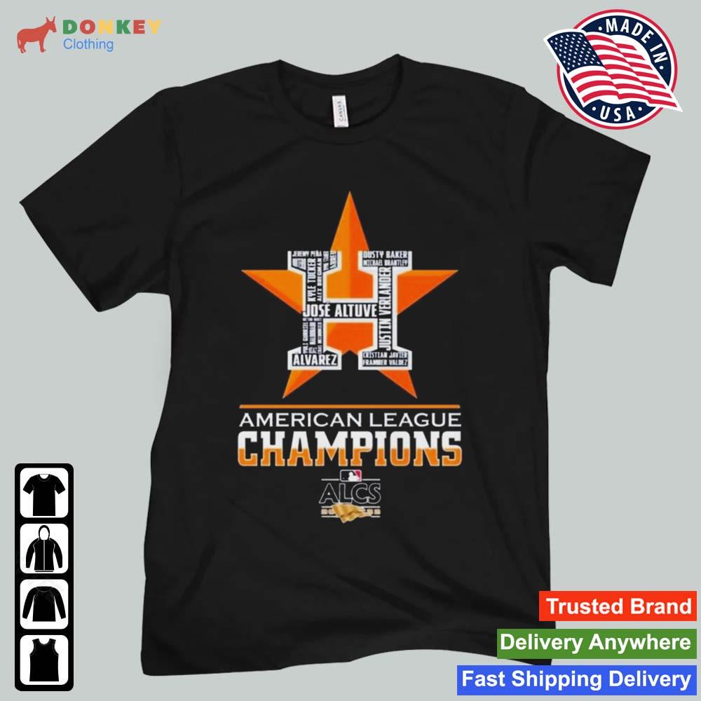 Houston Astros Skyline Player Names American League Champions MLB 2022 T-Shirt