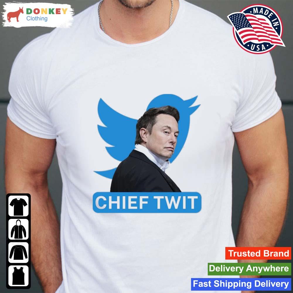 Portrait Of Elon Musk Chief Twit Twitter Logo Shirt