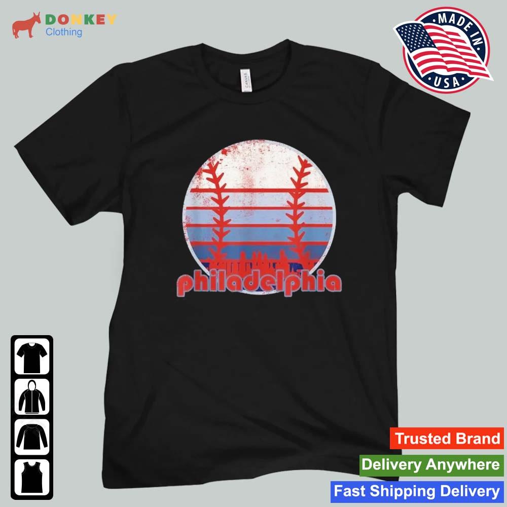 Retro Vintage Philly Baseball Skyline Cool Philadelphia 2022 Shirt