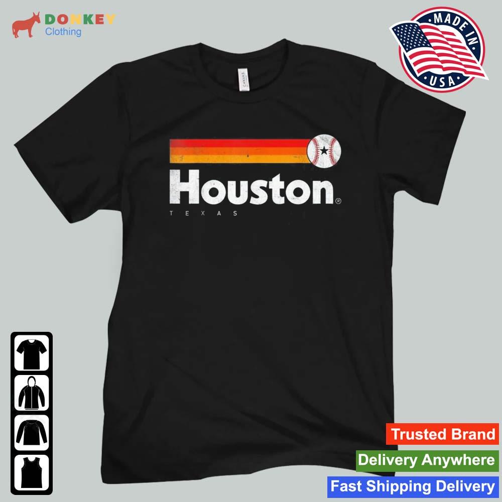 Vintage Houston Love Baseball Strong Vintage Stripes 2022 Shirt