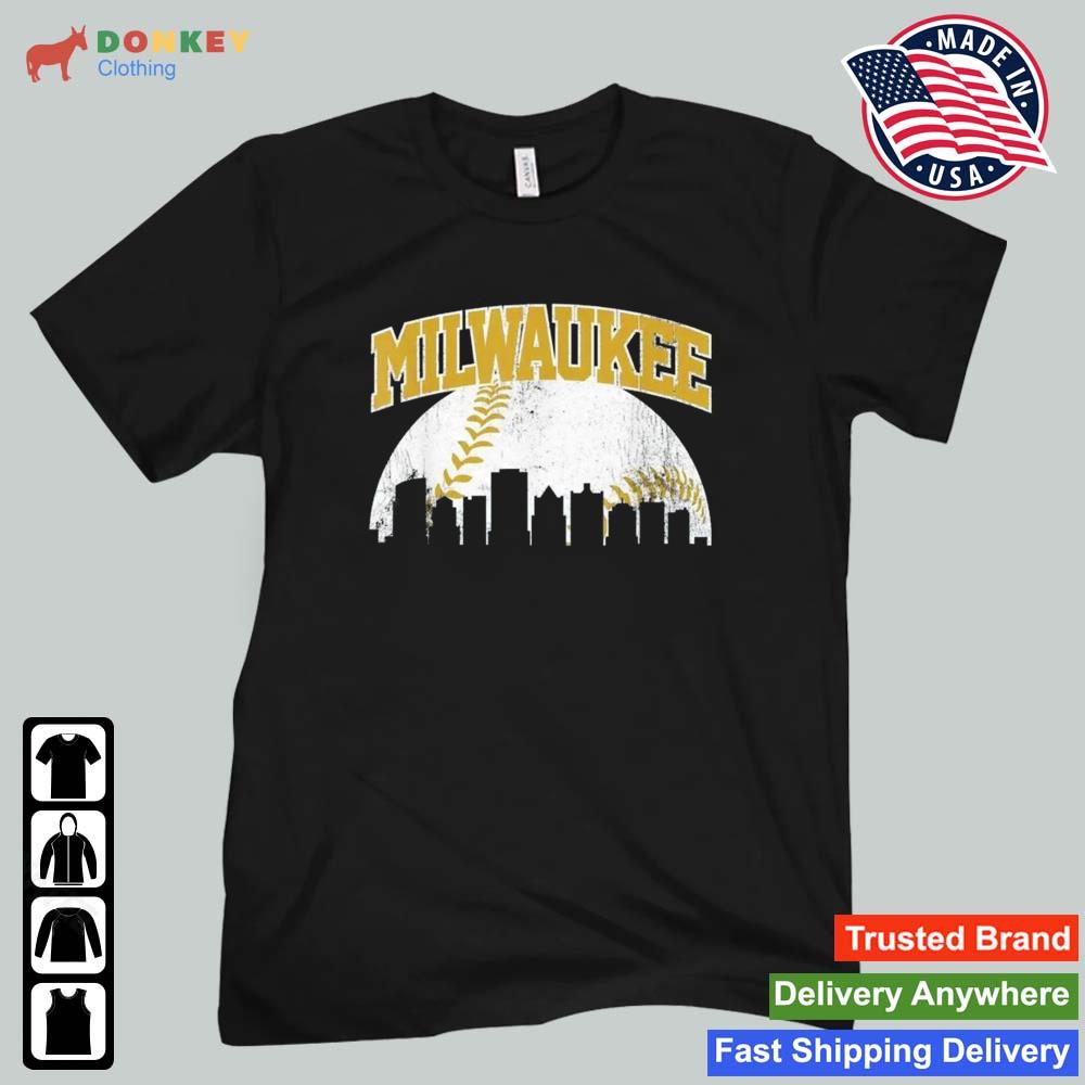 Vintage Milwaukee Skyline City Gameday Retro Shirt
