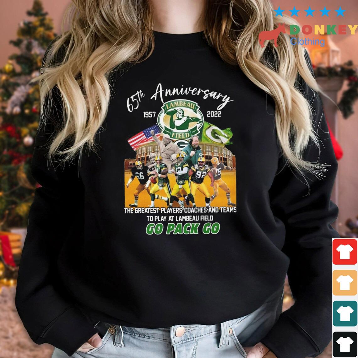 65th Anniversary 1957 – 2022 Lambeau Field Go Pack Go Thank You For The Memories Shirt