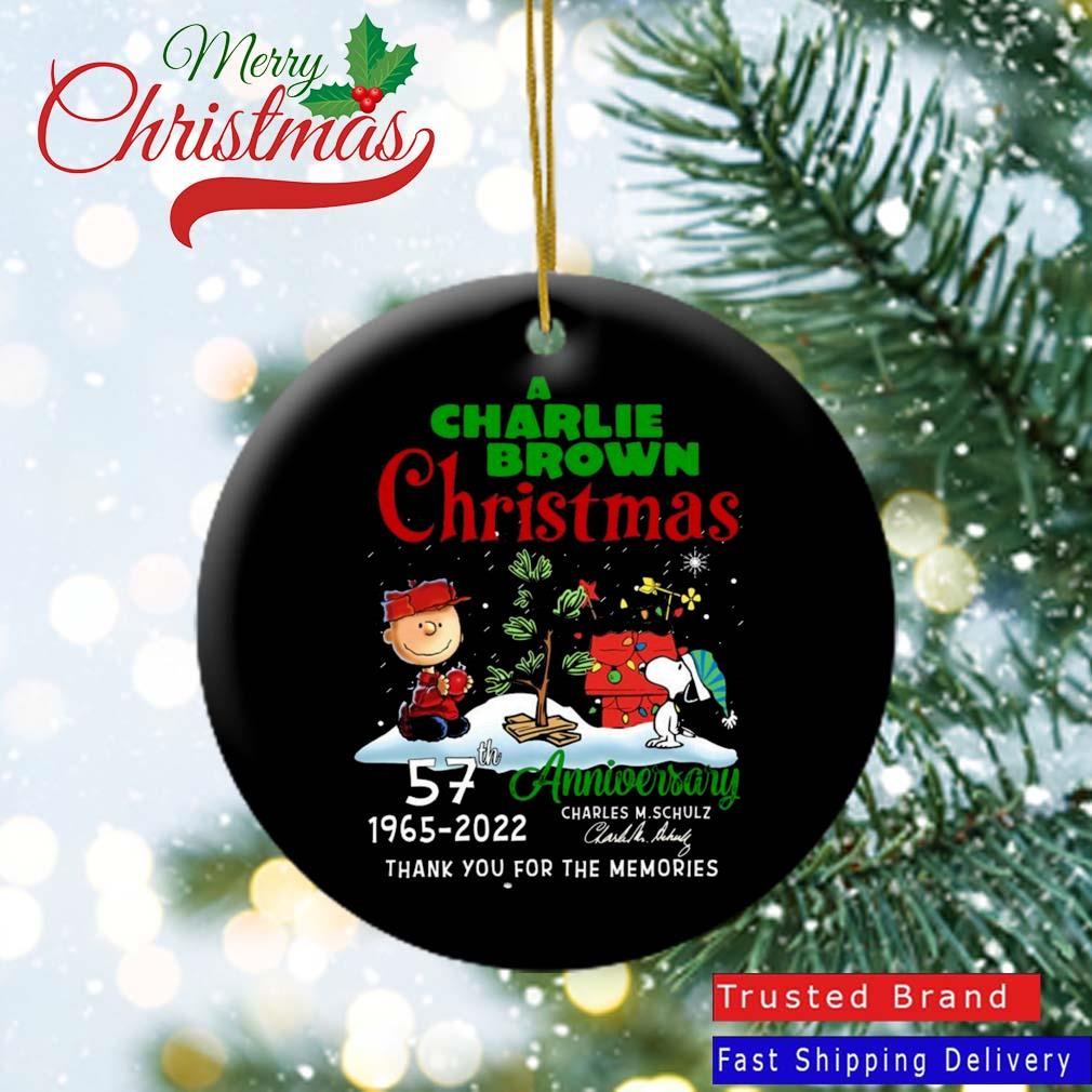 A Charlie Brown Christmas 57th Anniversary 1965 2022 Thank You For The Memories 2022 Ornament
