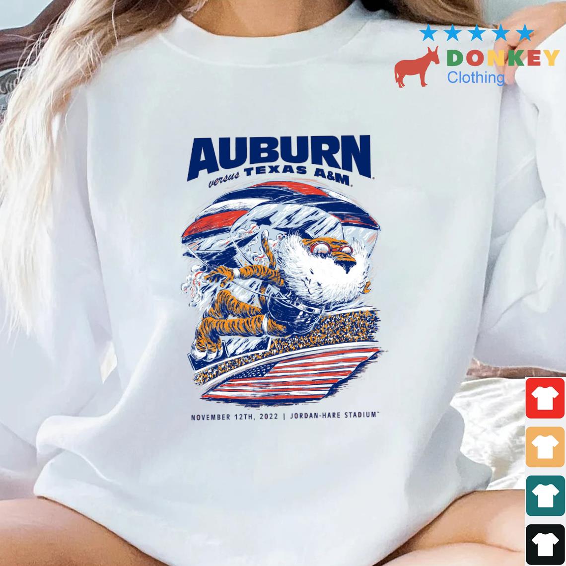 Auburn Vs Texas AM November 12th 2022 Jordan Hare Stadium Shirt