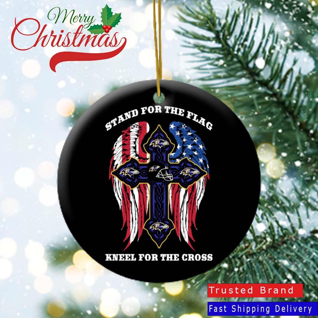 Baltimore Ravens Stand For The Flag Kneel For The Cross Ornament