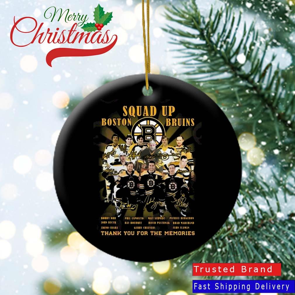 Boston Bruins Squad Up Thank You For The Memories Signatures Ornament