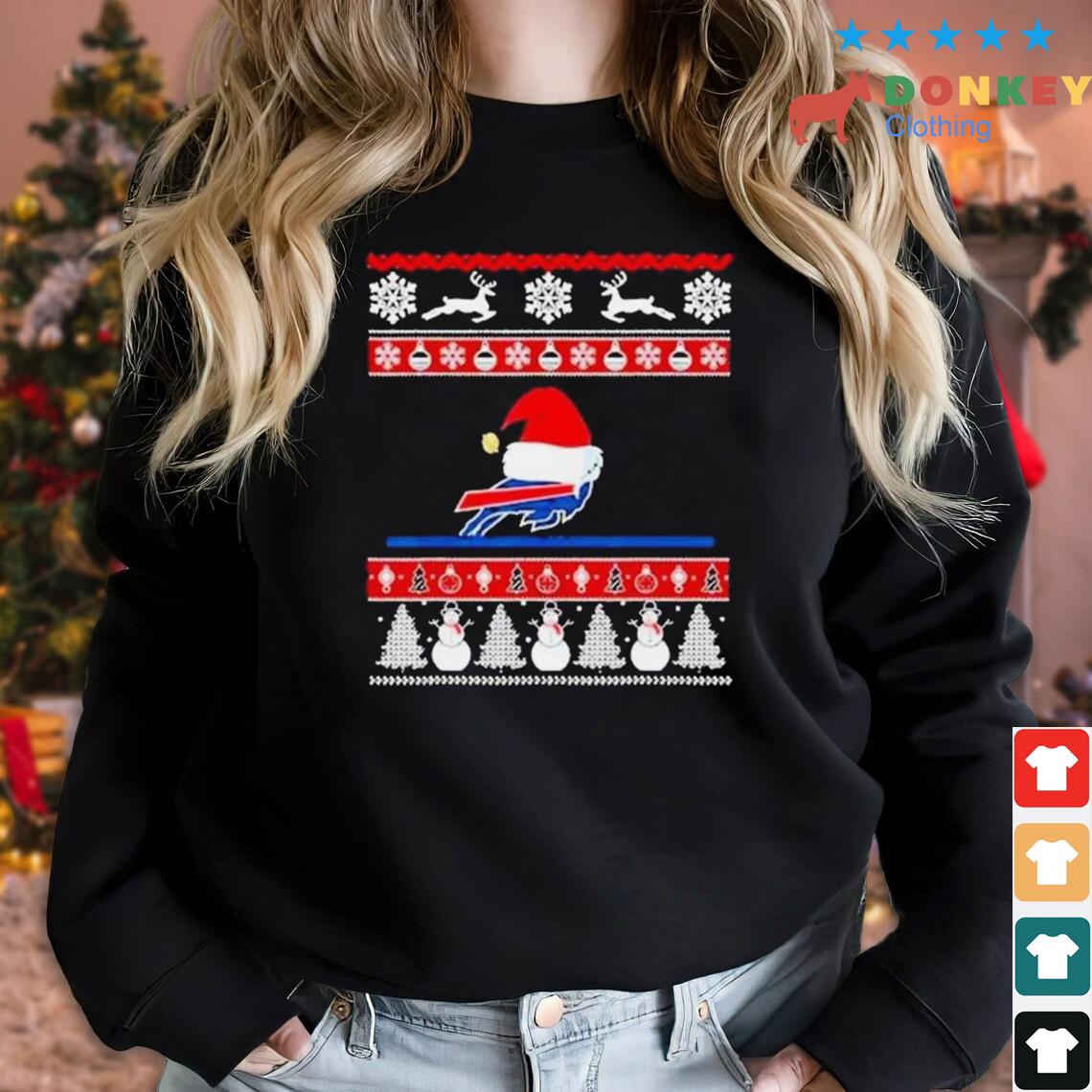 Buffalo Bills Santa Hat Ugly Christmas Sweater