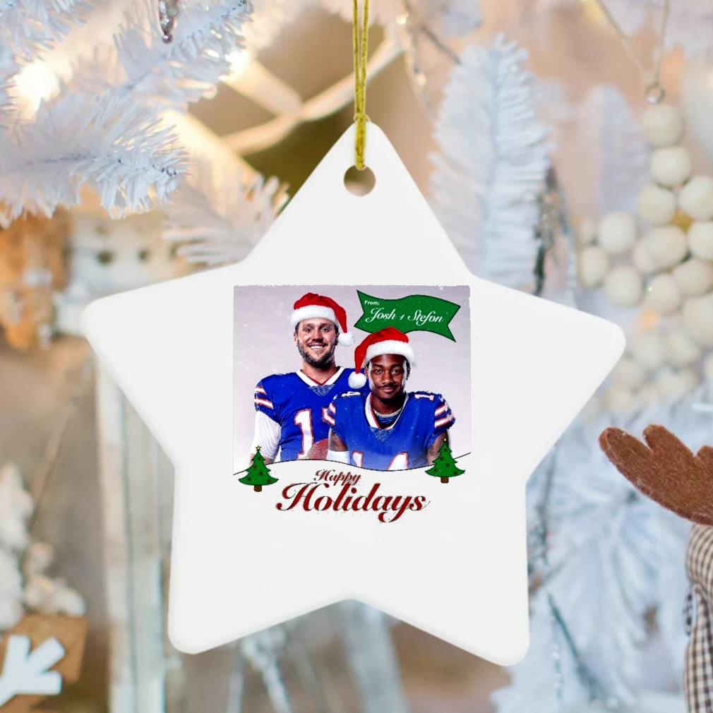 Buffalo Mafia Josh Allen And Stefon Christmas Ornament