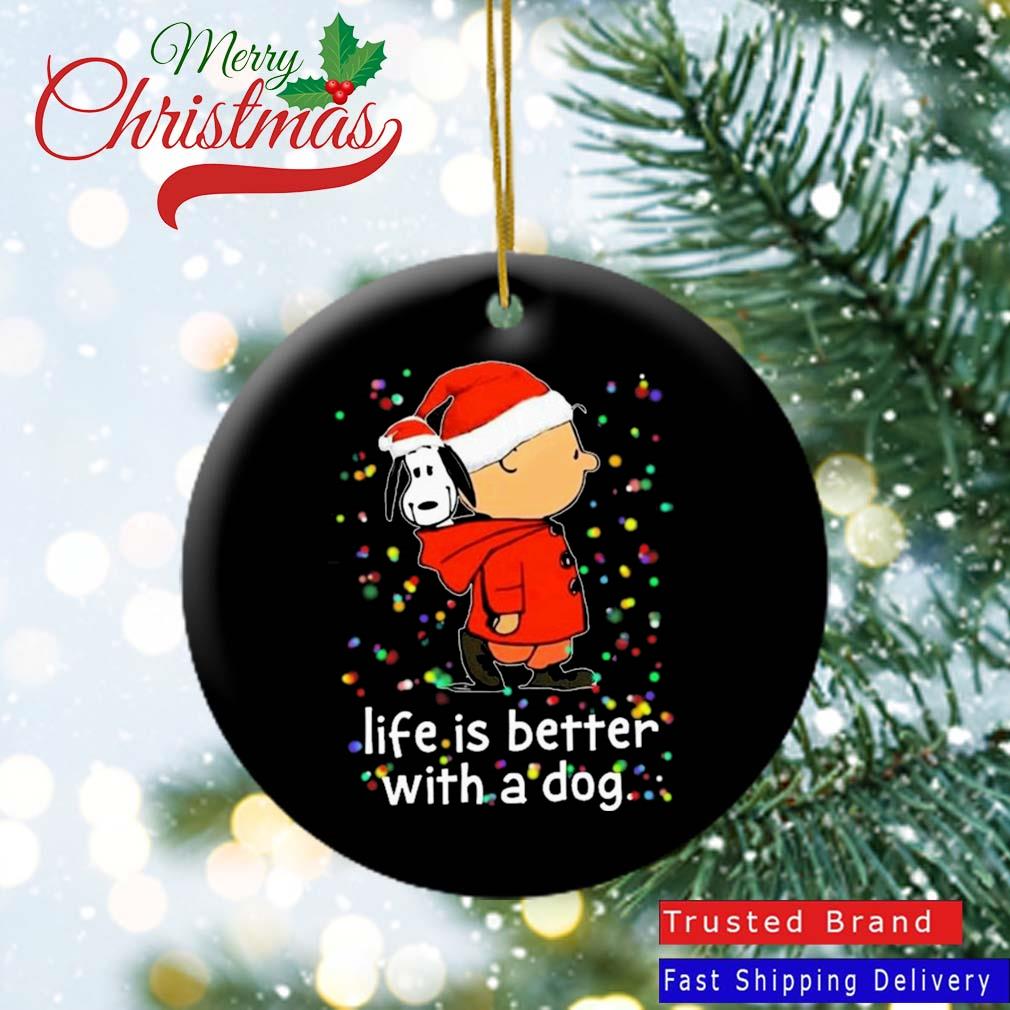 Charlie Brown And Snoopy Life Is Better With A Dog Christmas 2022 Ornament