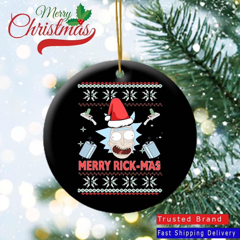 Christmas Pattern Rick And MortyMerry Rick-Mas Ugly Ornament