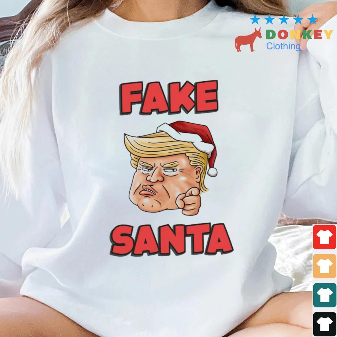 Christmas Trump Fake Santa Sweater