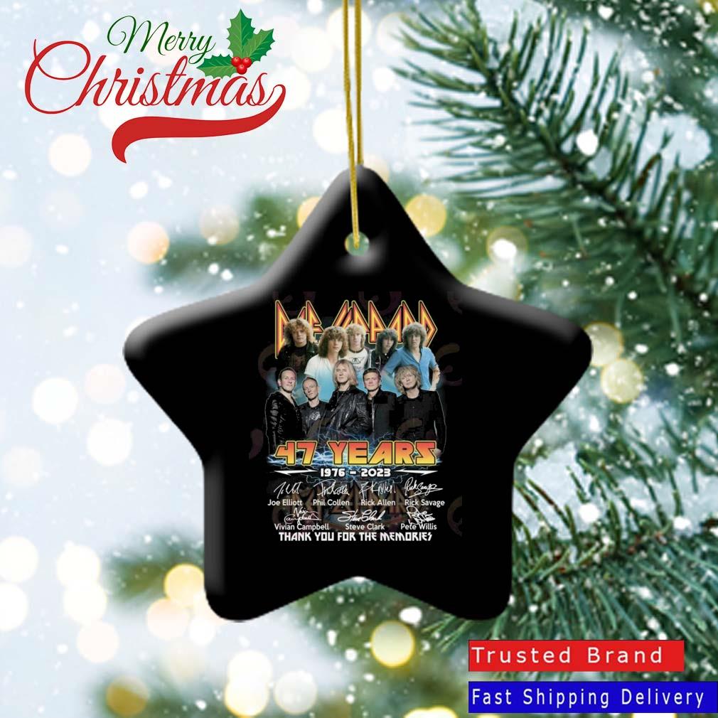 Def Leppard 47 Years 1976 – 2023 Thank You For The Memories Signatures Ornament