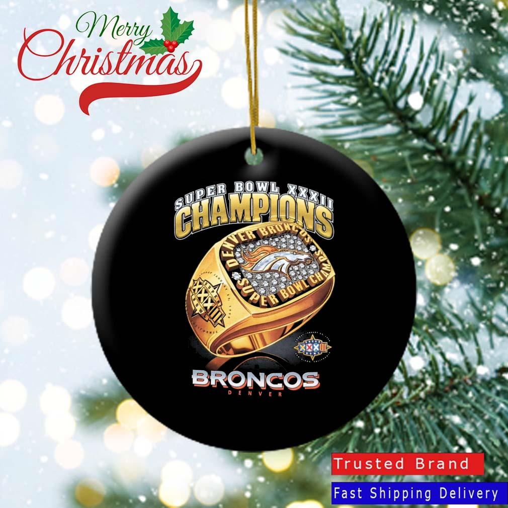 Denver Broncos Super Bowl Champions 32 Ring Championship USA Ornament