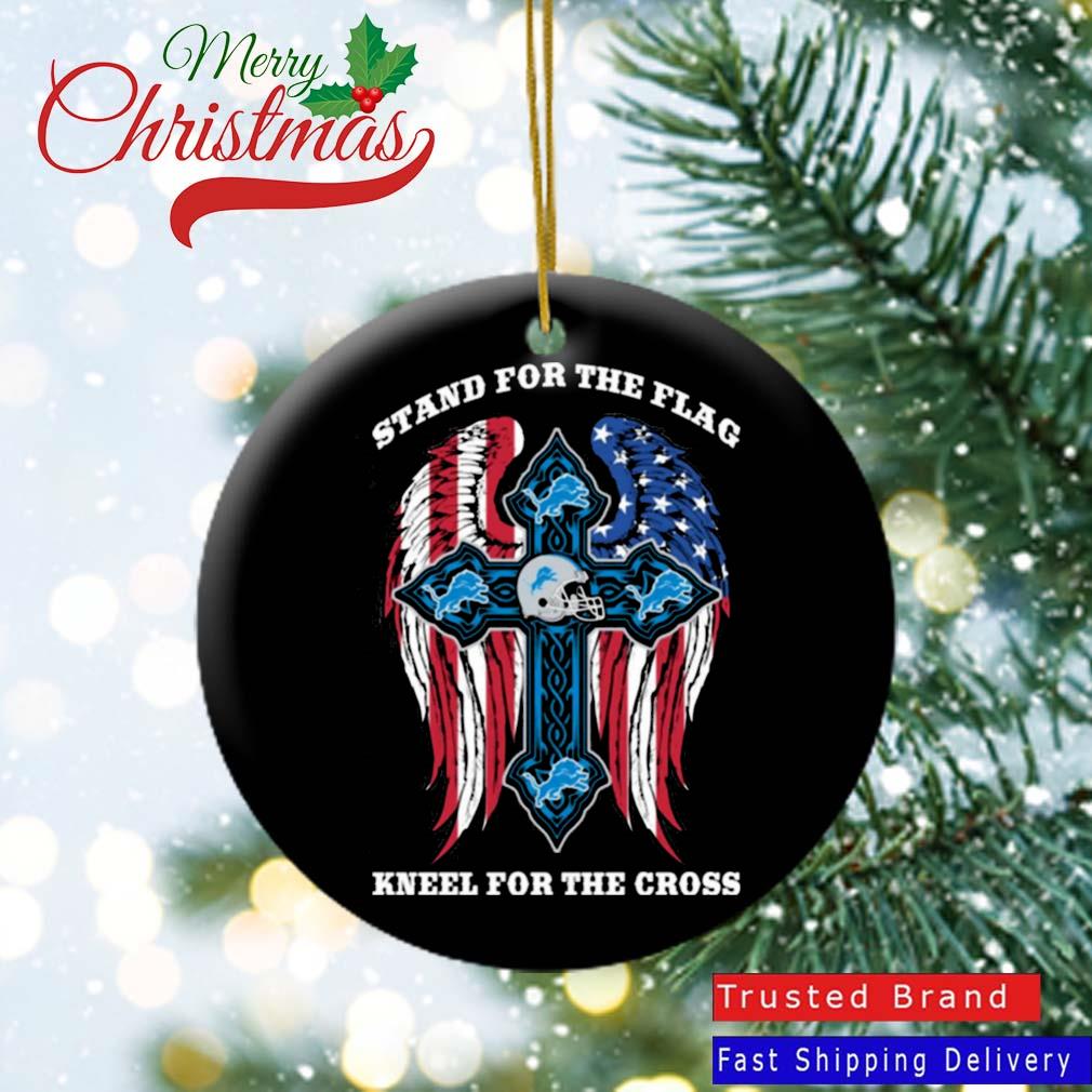 Detroit Lions Stand For The Flag Kneel For The Cross Ornament