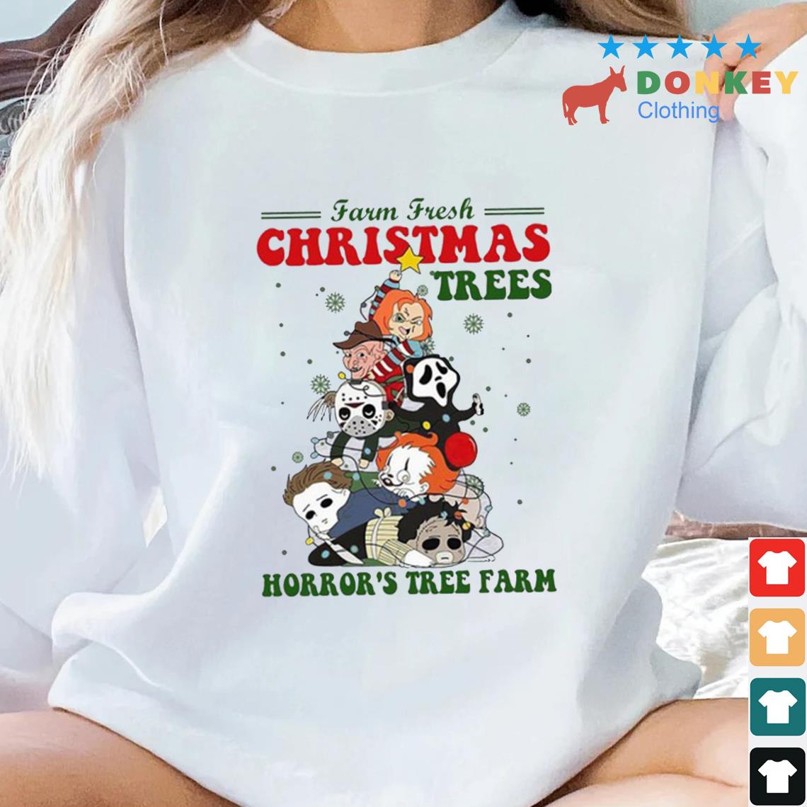 Farm Fresh Christmas Tree Horror's Tree Farm Sweater