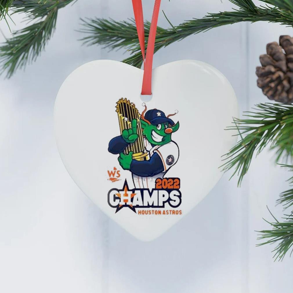 Houston Astros 2022 World Finals Series Champs Mascot Ornament heart trang