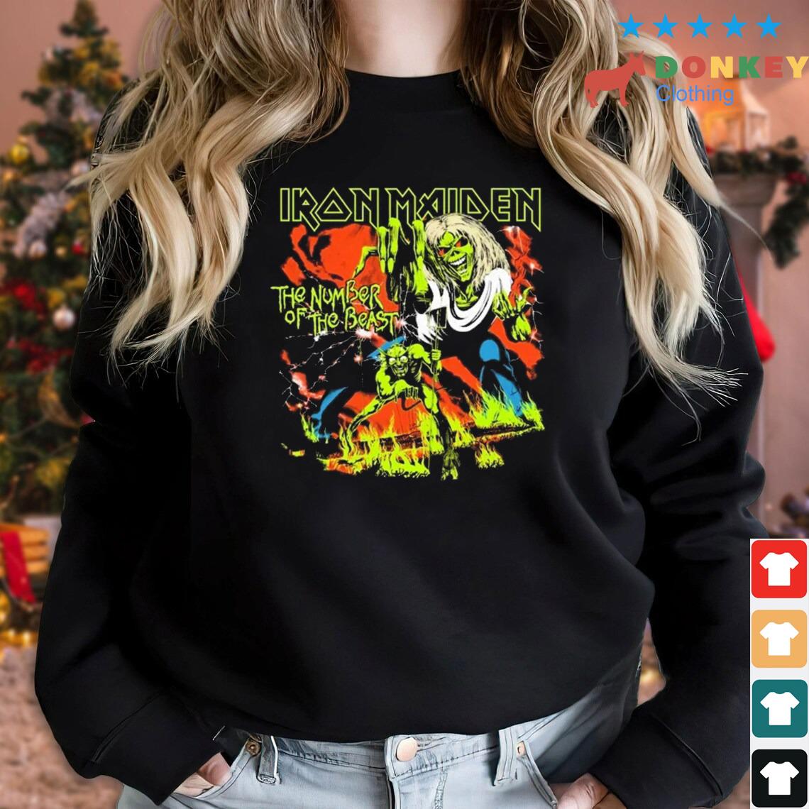 Iron Maiden Number Of The Beast Special Edition Glow In The Dark Shirt