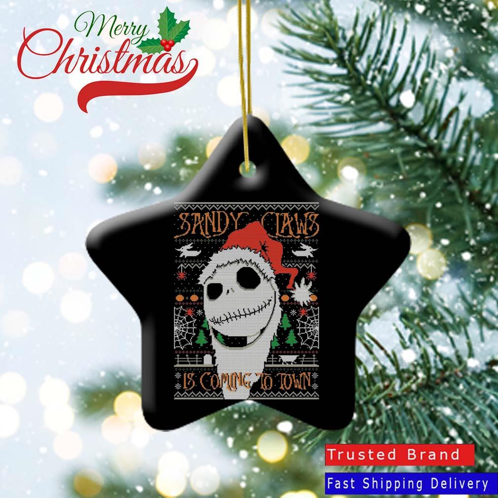 Jack Skellington Sandy Claws Is Coming To Town Nightmare Before Christmas Ornament