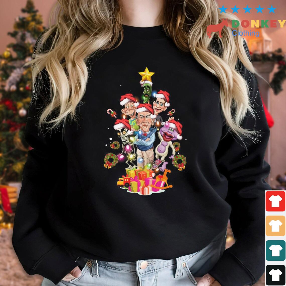 Jeff Dunham Characters Tree Light Christmas Sweater
