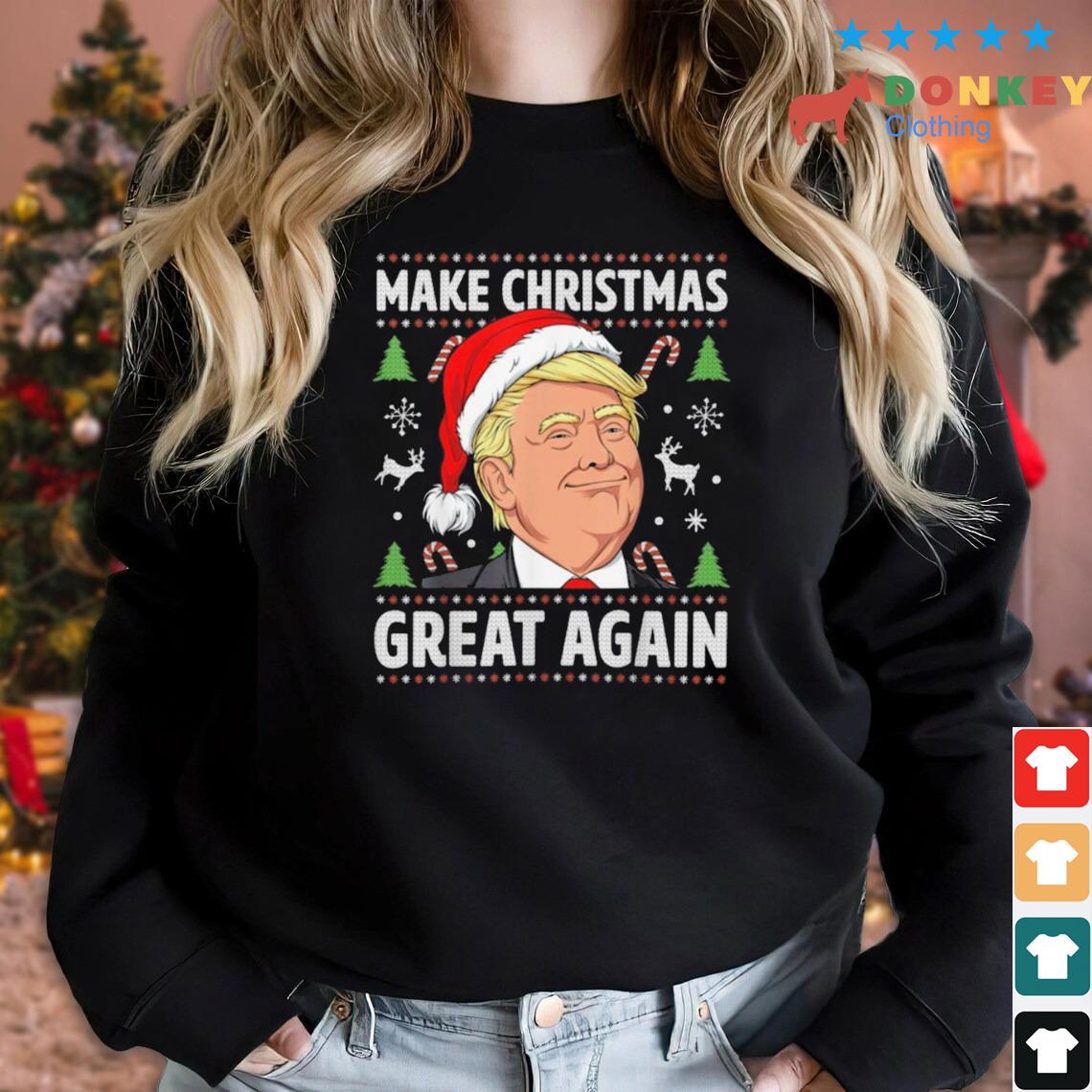 Make Christmas Great Again Funny Trump Ugly Christmas Sweater