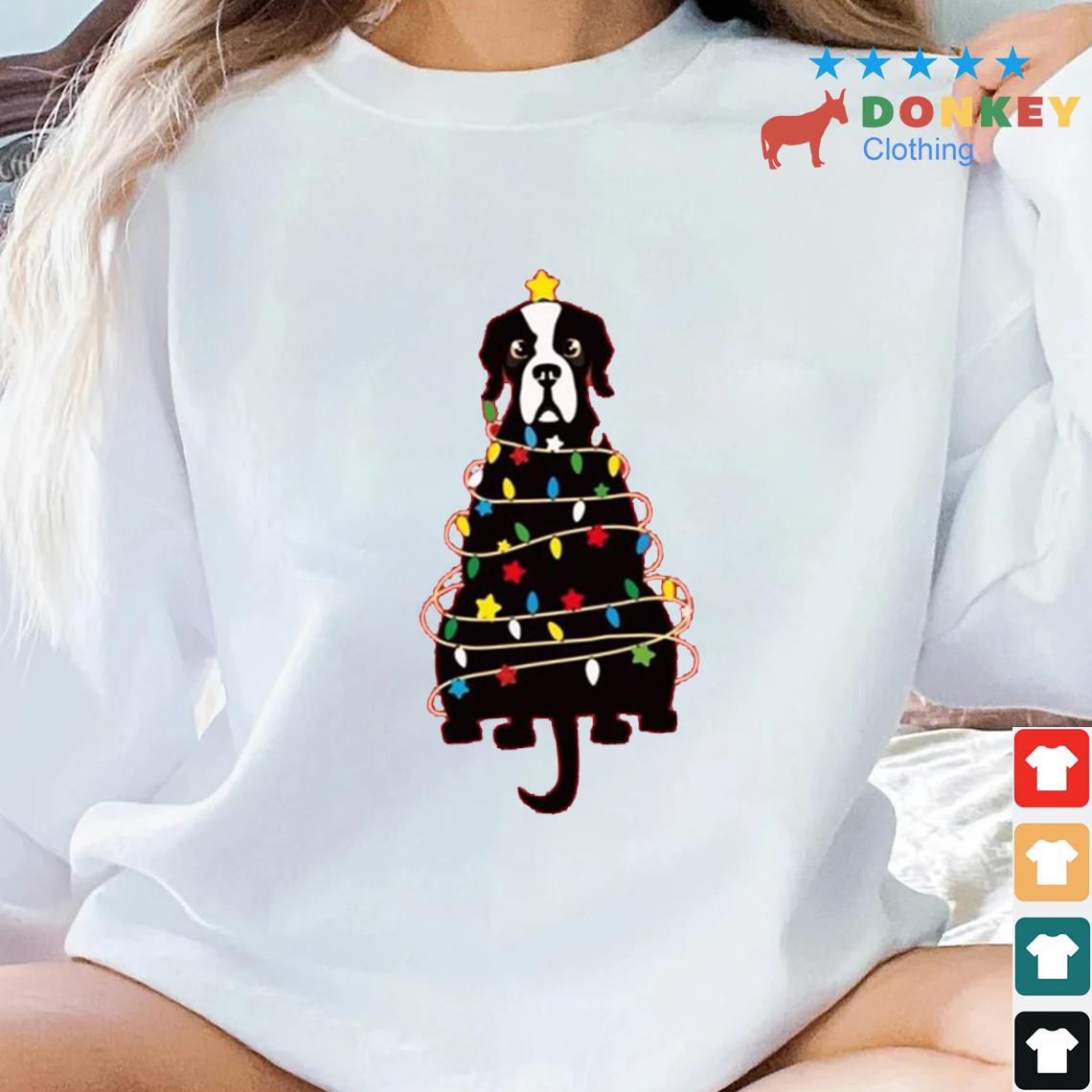 Merry Cute Dog Christmas Light 2022 Sweater