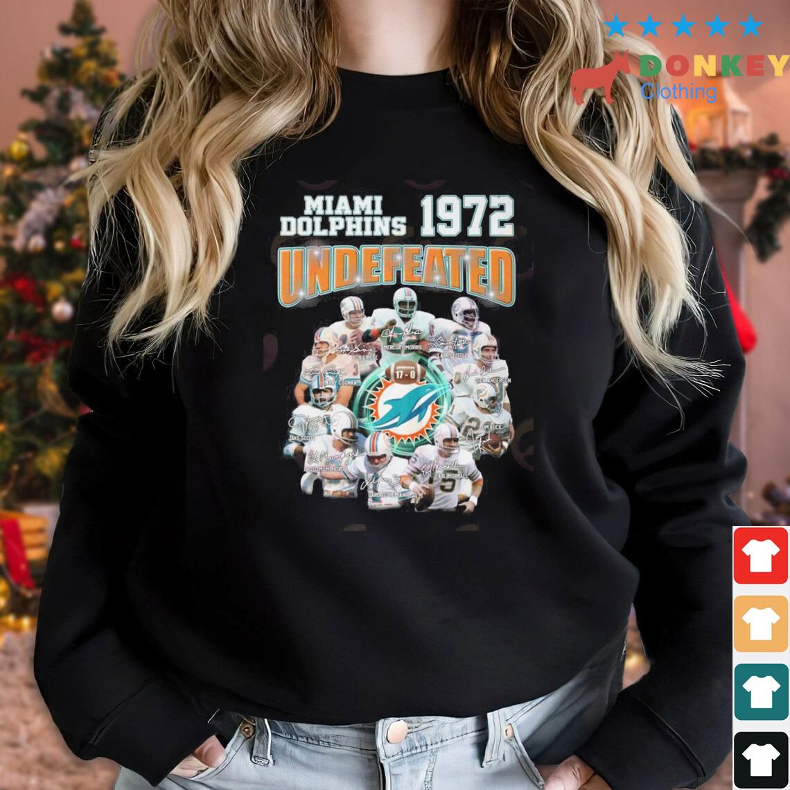 Miami Dolphins 1972 Undefeated Signatures Shirt