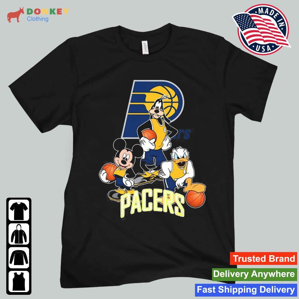 Mickey Goofy Donald Loves Indiana Pacers Basketball Fans Shirt