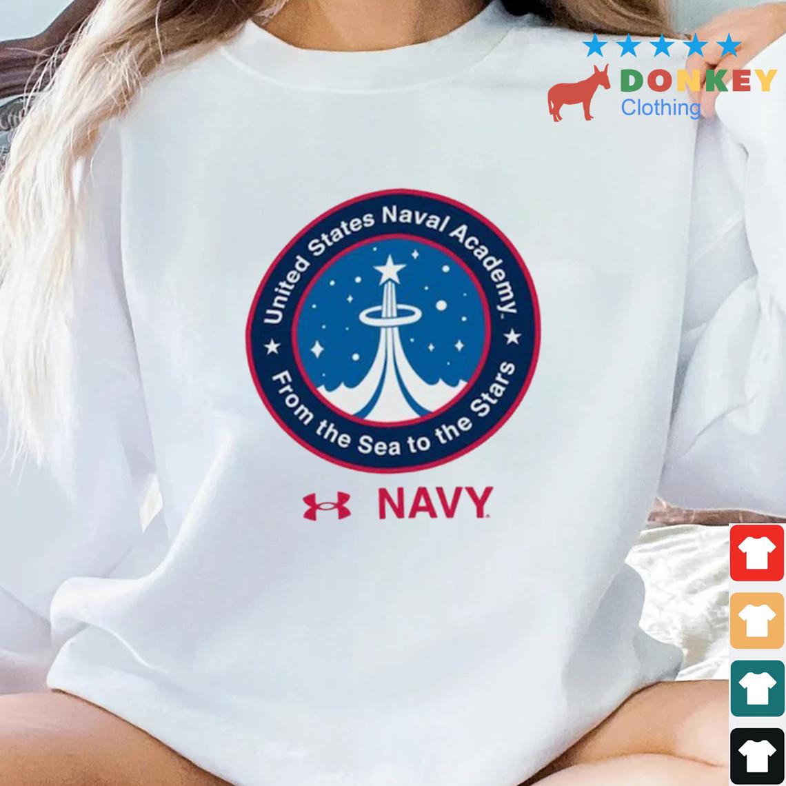 Navy Midshipmen Under Armour 2022 Special Games Logo NASA Shirt